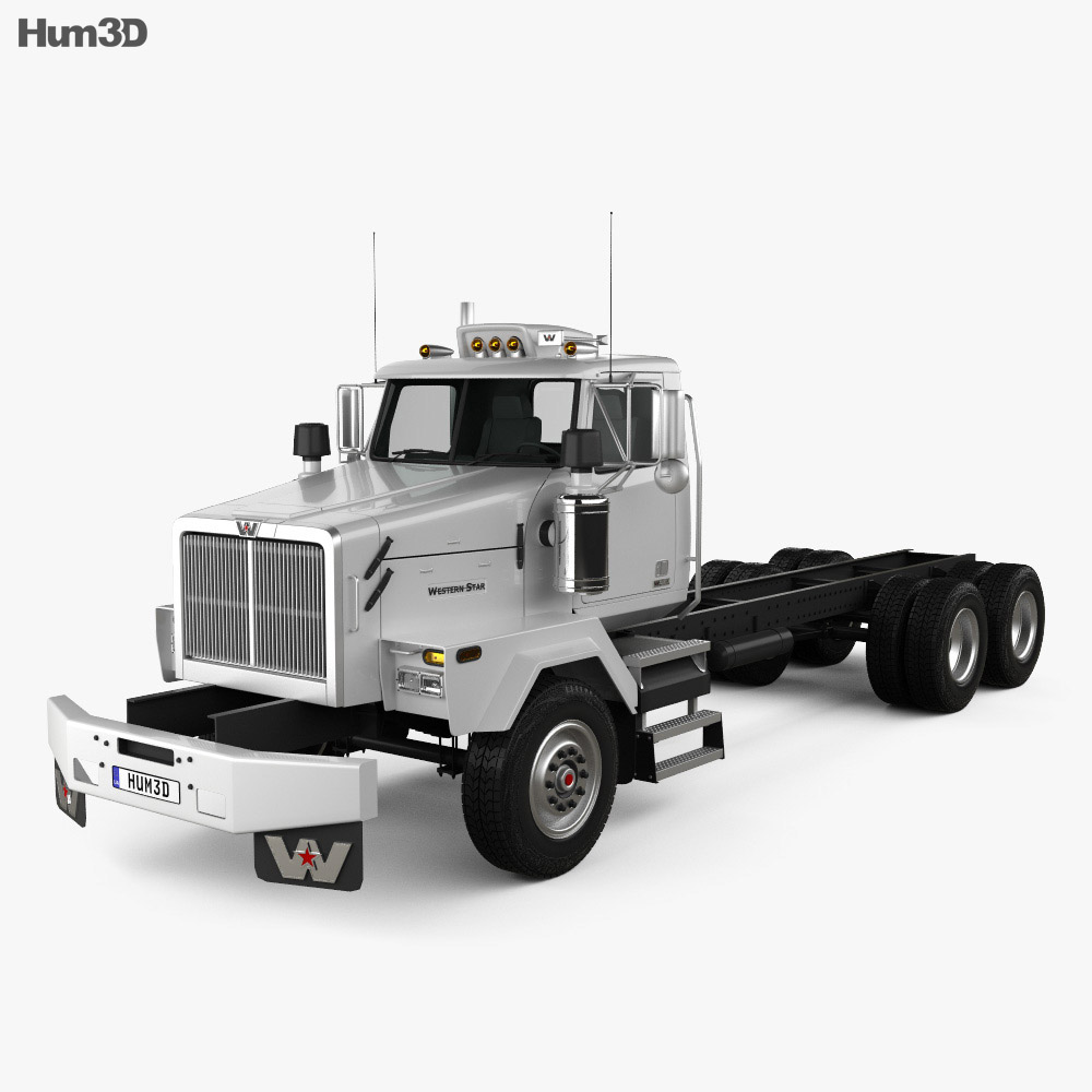 Western Star 4900 SB Day Cab Chassis Truck 2016 3d model
