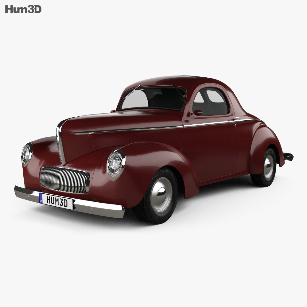 Willys Americar DeLuxe Coupe 1940 3D модель