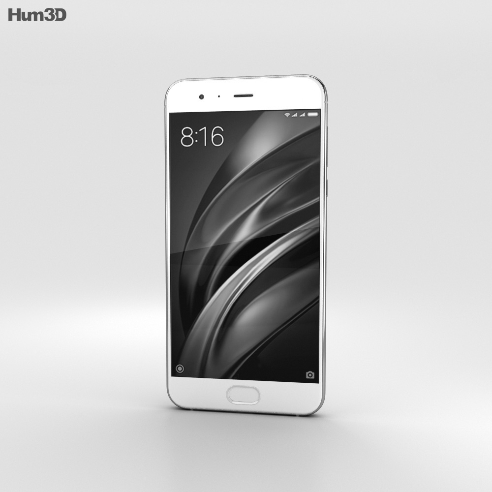 Xiaomi Mi 6 Weiß 3D-Modell