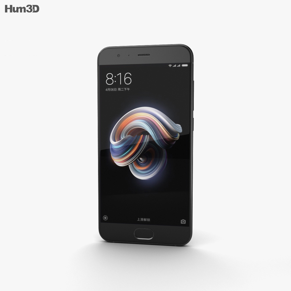 Xiaomi Mi Note 3 Black 3D 모델 