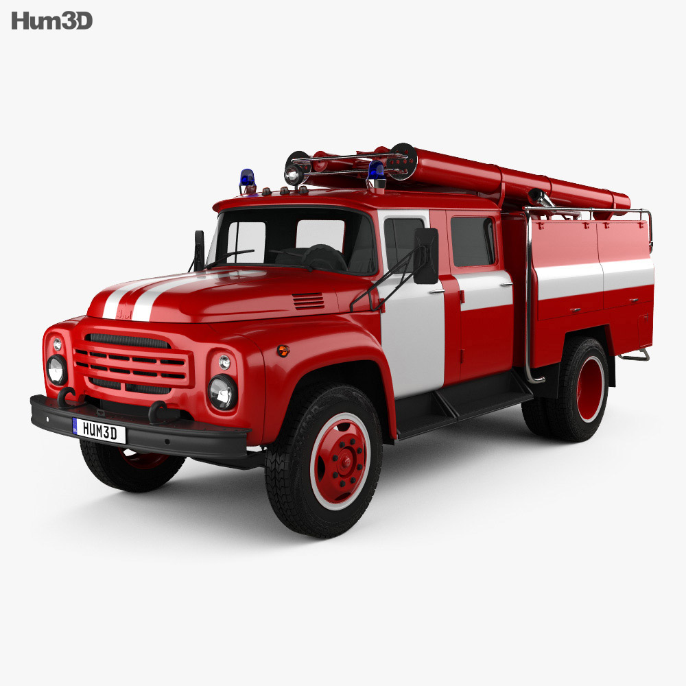 ZIL 130 Camion de Pompiers 1994 Modèle 3d